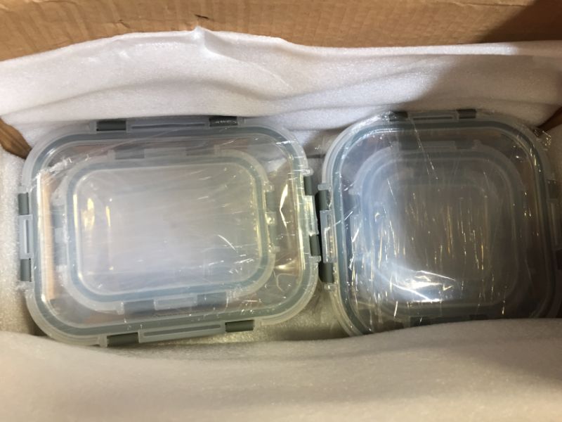 Photo 4 of 30 Pieces Glass Food Storage Containers with Upgraded Snap Locking Lids,Glass Meal Prep Containers Set - Airtight Lunch Containers, Microwave, Oven, Freezer and Dishwasher Friendly

