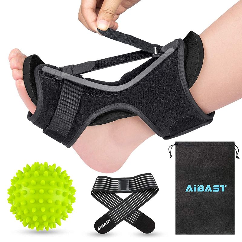 Photo 1 of 2021 Upgraded Plantar Fasciitis Brace, AiBast Night Splints for Plantar Fasciitis, Adjustable Ankle Brace Foot Drop Plantar Fasciitis Night Splint for Arch Foot Pain, Achilles Tendonitis
