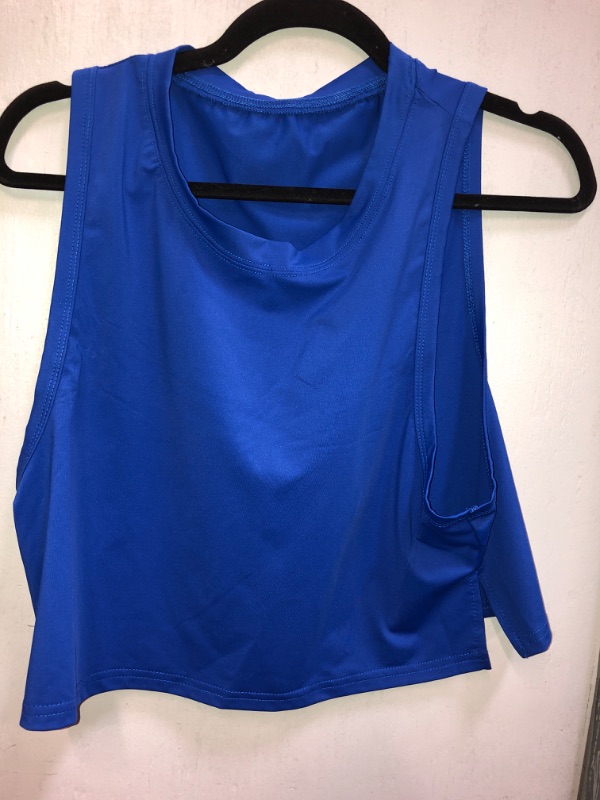 Photo 1 of Crop Top Athletic Shirts for Women Cute Sleeveless Top , SIZE L