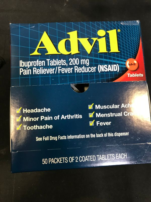 Photo 2 of Advil Tabs 2-Pack Pouch 50 --- EXP 03/2023
