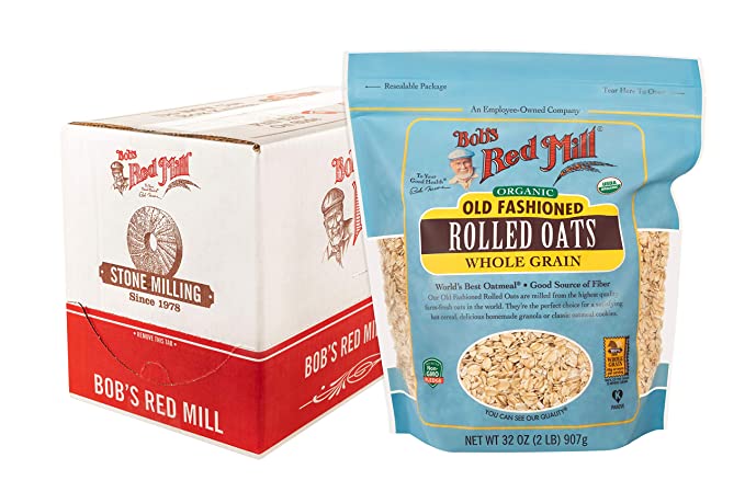 Photo 1 of Bob's Red Mill Organic Old Fashioned Rolled Oats, 32-ounce (Pack of 4) -- EXP 10/31/2022
