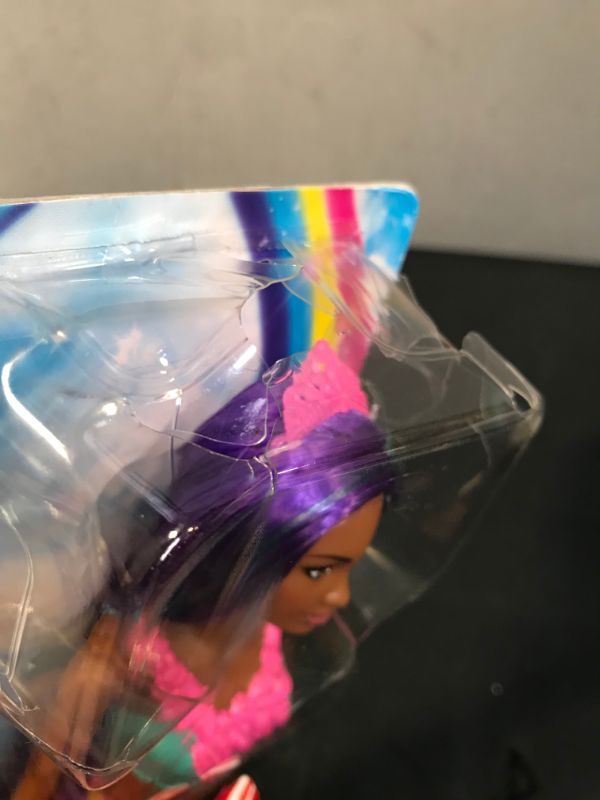 Photo 3 of Barbie Dreamtopia Mermaid Doll, 12-inch, Teal and Purple Hair, multi ---- BOX CRACKED
