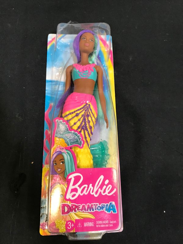 Photo 2 of Barbie Dreamtopia Mermaid Doll, 12-inch, Teal and Purple Hair, multi ---- BOX CRACKED
