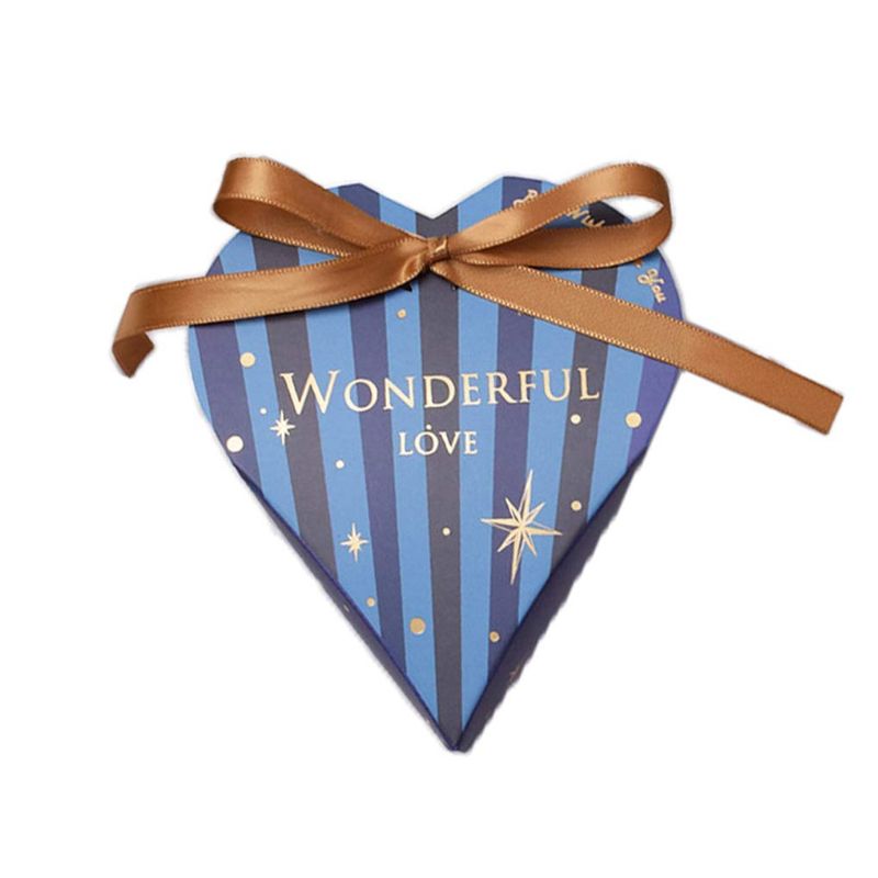 Photo 1 of 30pcs Wedding Party Favor Candy Boxes,Boxes with Trimmed Ribbon,Birthday Gift Box,Wedding Candy Box Bags Gift Boxes with Ribbons for Wedding Bridal Shower Birthday Party Decoration,Heart shaped Blue
