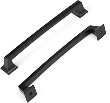 Photo 1 of 10Pack Black Cabinet Pulls Matte Black Cabinet Handles 160mm Matte Black Drawer Pulls Black Vintage Square Dresser Handles Black Kitchen Cabinet Handles
