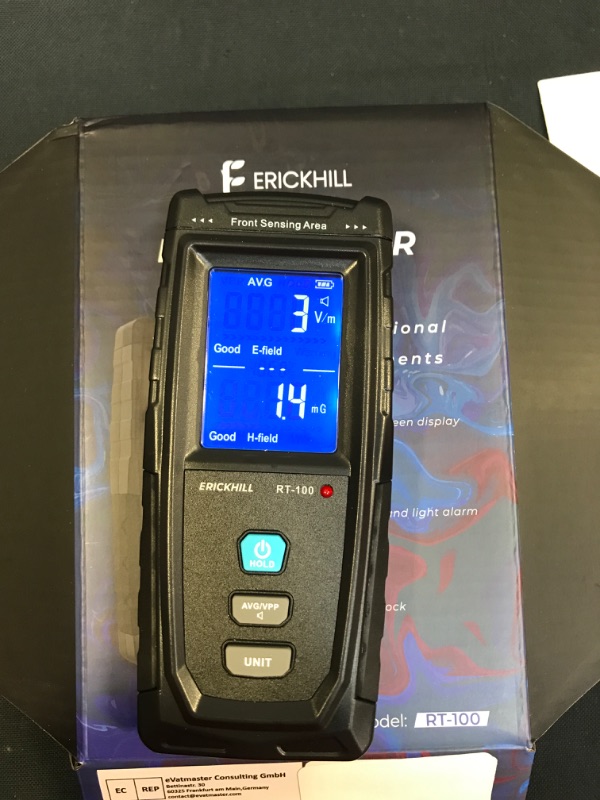 Photo 3 of ERICKHILL EMF Meter, Rechargeable Digital Electromagnetic Field Radiation Detec