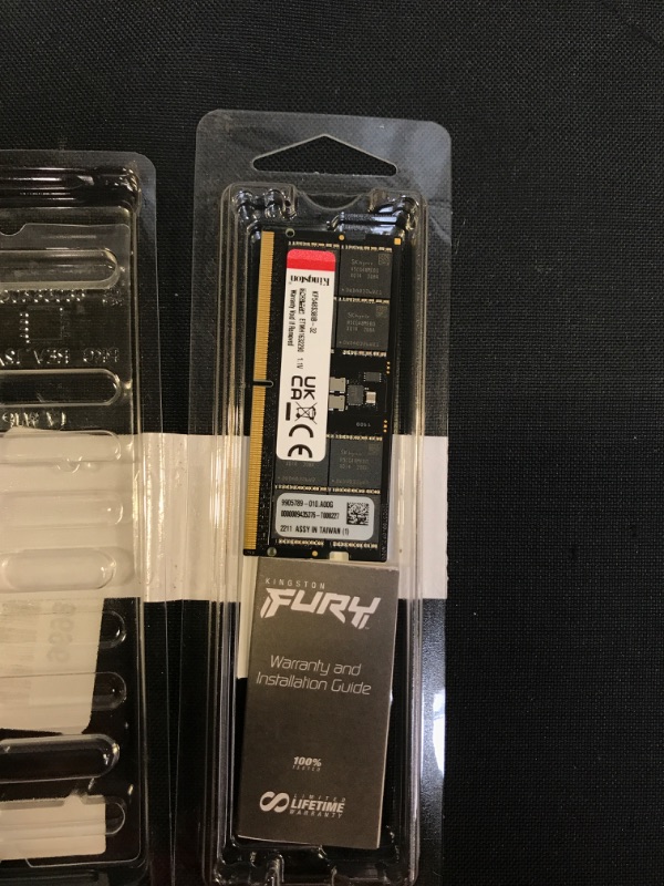 Photo 2 of Kingston Technology Fury Impact 32GB 4800MT/s DDR5 CL38 SODIMM XMP Ready Laptop Memory Single Module KF548S38IB-32, Black
