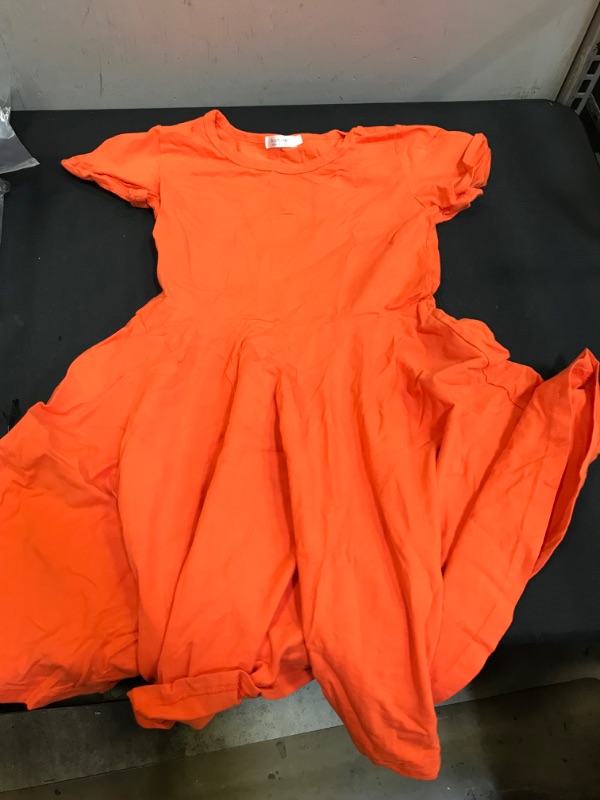 Photo 2 of Arshiner Girls Dress Short Sleeve A Line Swing Skater Twirl Summer Dress  KIDS SIZE 130
