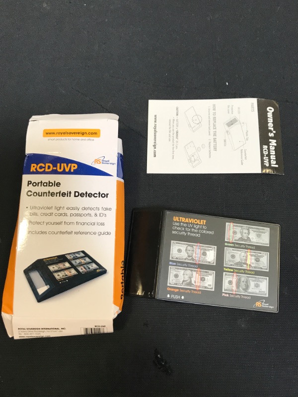 Photo 2 of Royal Sovereign Portable Ultraviolet Counterfeit Detector