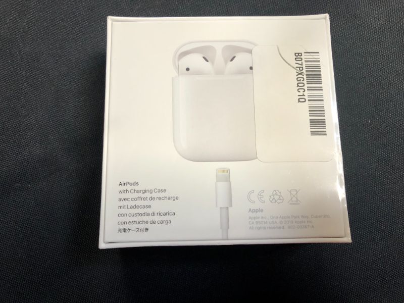Photo 4 of Apple AirPods (2nd Generation) Wireless Earbuds with Lightning Charging Case Included. Over 24 Hours of Battery Life, Effortless Setup. Bluetooth Headphones for iPhone (FACTORY SEALED)
