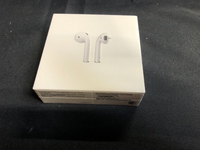 Photo 2 of Apple AirPods (2nd Generation) Wireless Earbuds with Lightning Charging Case Included. Over 24 Hours of Battery Life, Effortless Setup. Bluetooth Headphones for iPhone (FACTORY SEALED)
