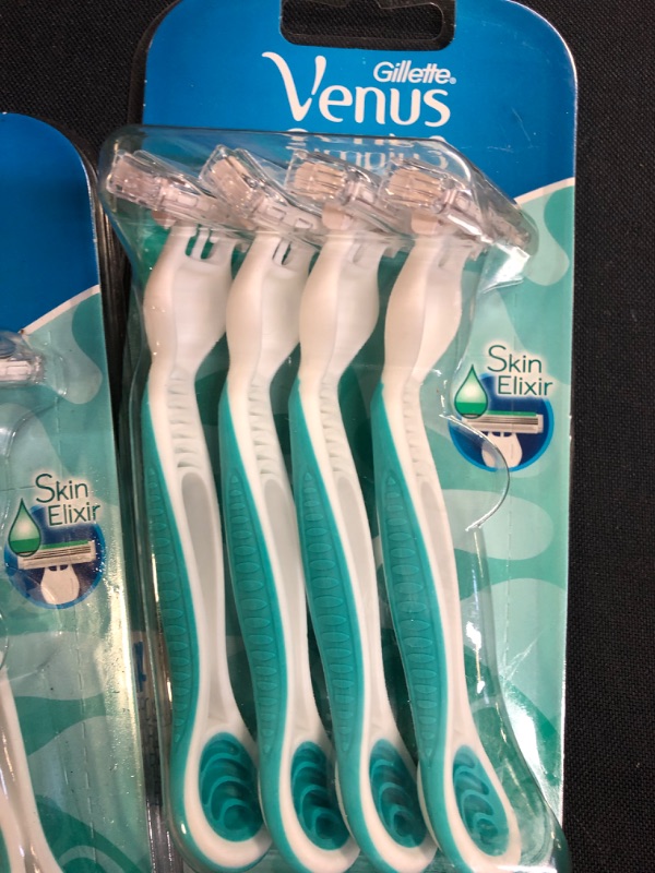 Photo 1 of 3 pieces-Gillette Venus Simply 3 Sensitive Women's Disposable Razors, Pack of 1 with 4 razors
