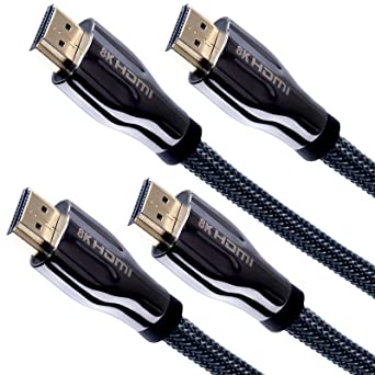 Photo 1 of HDMI 2.1 Cable 10Ft, 2 Pack Ultra High Speed 8K HDMI Cable 48gbps Support 8K 60Hz 4K 120Hz 144Hz HDCP 2.2 2.3 eARC HDR Compatible with Dolby Vision Roku Apple TV Samsung QLED Sony LG PS4 PS5
