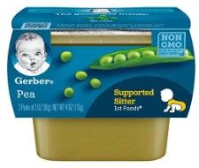 Photo 1 of Gerber Purees 1st Foods Pea Tubs, 8 Count Pack of 2
Gerber 1st Foods, Pea Pureed Baby Food, 2 Ounce Tubs, 2 Count (Pack of 8)FIRST TASTES: Start your baby s lifelong love of fruits & veggies