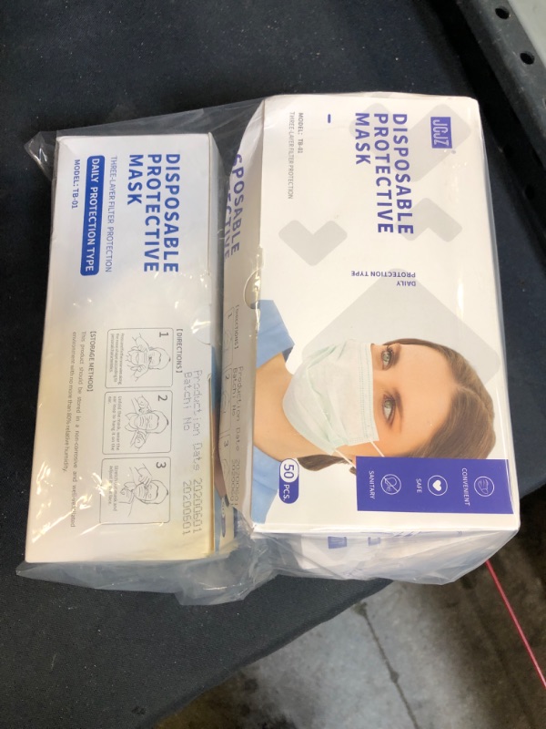 Photo 2 of 3 pack- 50 PCS Disposable 3-Ply Safety Face Mask for Personal Health
