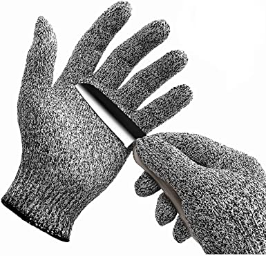 Photo 1 of 2 Pack- WISLIFE Cut Resistant Gloves - Safety Gloves for Cutting, Cooking Gloves for Meat Cutting, Level 5 Protection
