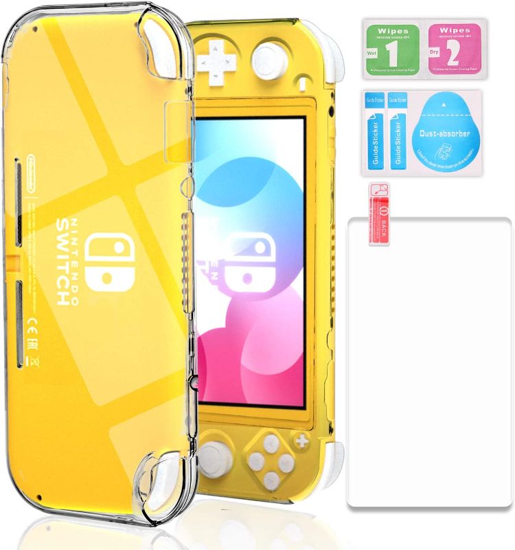 Photo 1 of Clear Hard Case for Nintendo Switch lite, Clear Case for Nintendo Switch lite with Screen Protector Glass
