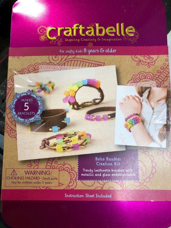 Photo 2 of 2 pack- Craftabelle – Boho Baubles Creation Kit – Bracelet Making Kit – 101pc Jewelry Set with Beads – DIY Jewelry Kits for Kids Aged 8 Years +
