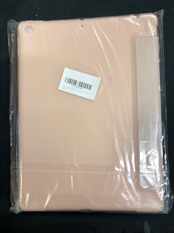 Photo 2 of iPad 10.2 Case, iPad 10.2 8th Gen(2020)/7th Generation(2019) Case with Pencil Holder, Slim Soft Silicone Back Cover for 10.2 inch ipad case, Auto Wake/Sleep (Pink)
