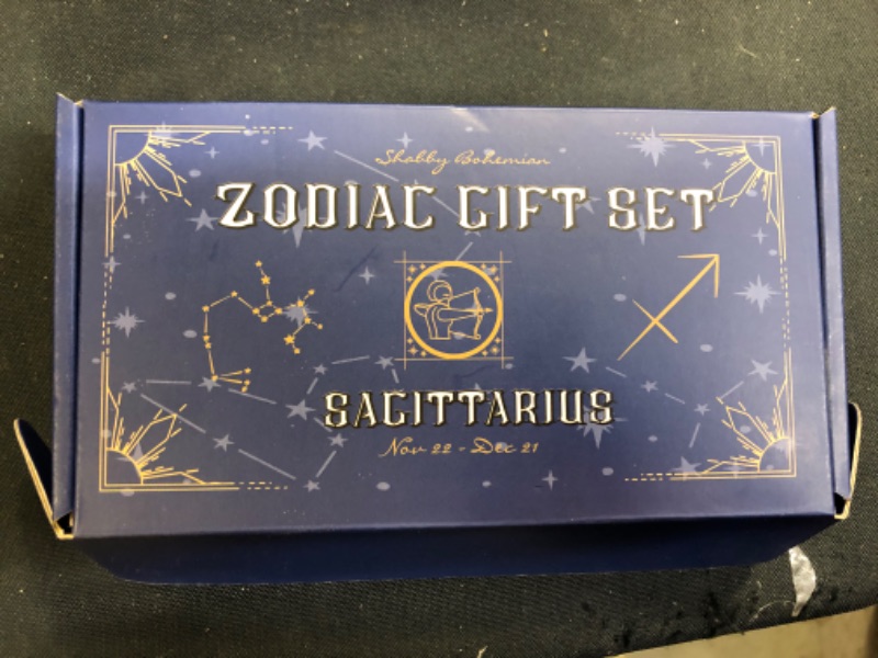Photo 1 of 2 boxes- zodiac crystal gift set- sagittarius new shabby bohemian