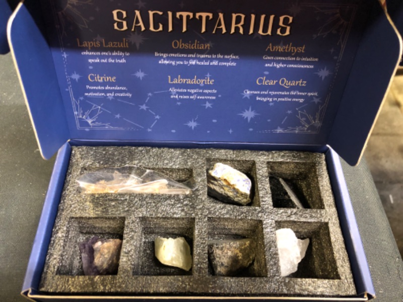Photo 2 of 2 boxes- zodiac crystal gift set- sagittarius new shabby bohemian