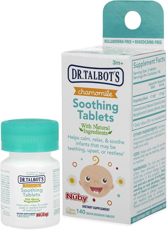 Photo 1 of Dr. Talbot's Chamomile Soothing Tablets, Quick Dissolve, 140 Count (Packaging May Vary)
