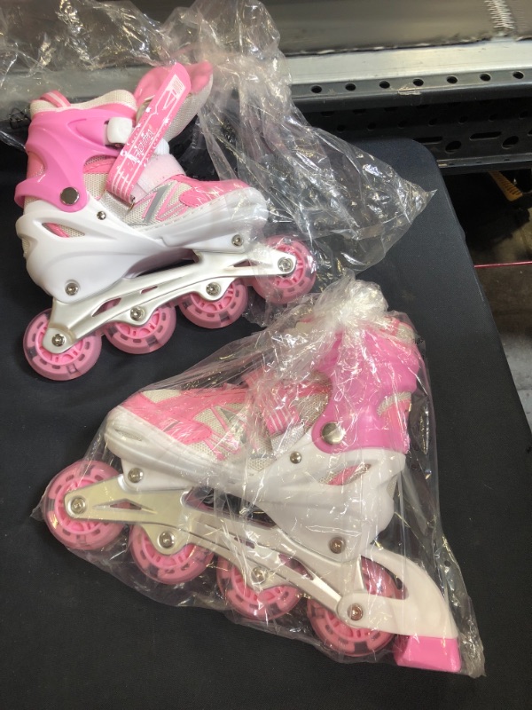 Photo 1 of Roller Skates Adjustable 35-38 Size for Kids. 4 Wheels Children
