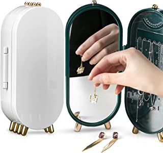 Photo 1 of Earring Holder Stand Jewelry Storage Box for Women Foldable Acrylic Jewelry Display Stand Box Travel Jewelry organizer with mirror necklace organizer Suitable for Storing Drop Earrings,Necklaces,Rings,Diamonds,Emeralds(white)
(DAMAGE TO BOX)