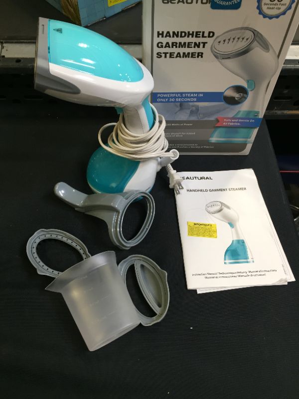 Photo 2 of BEAUTURAL Steamer for Clothes, Portable Handheld Garment Fabric Wrinkles Remover, 30-Second Fast Heat-up, Auto-Off, Large Detachable Water Tank
