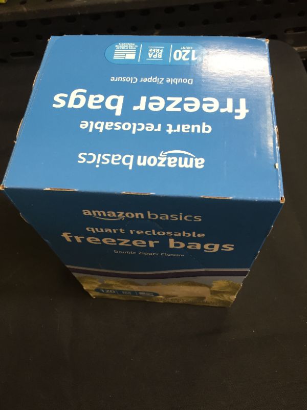 Photo 2 of Amazon Basics Freezer Quart Bags, 120 Count (Previously Solimo)
120 Count (Pack of 1)