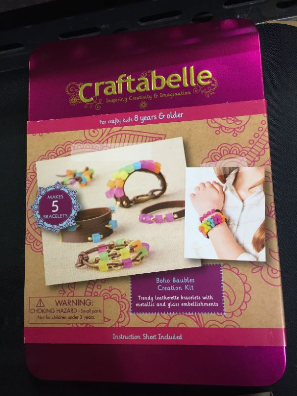 Photo 2 of Craftabelle – Boho Baubles Creation Kit – Bracelet Making Kit – 101pc Jewelry Set with Beads – DIY Jewelry Kits for Kids Aged 8 Years +
