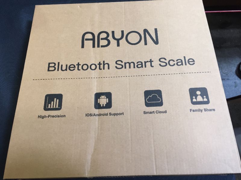 Photo 1 of ABYON Bluetooth Smart Bathroom Scale for Body Weight Digital Body Fat Scale,Auto Monitor Body Weight,Fat,BMI,Water, BMR, Muscle Mass with Smartphone APP,Fitness Health Scale
