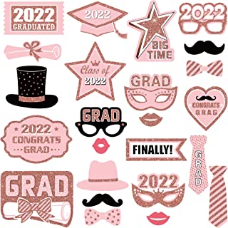 Photo 1 of 24 Pieces Class of 2022 Graduation Party Photo Booth Props Kit, Graduation Party Decorations for Grad Party Favors Supplies (Pink)
2 PACK