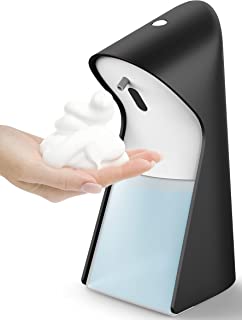 Photo 1 of Allegro 5-Level Volume Control Automatic Touchless Foaming Soap Dispenser Hands Free No Touch Infrared Motion Sensor Hand Soap Dispenser Pump for Kids Bathroom Kitchen Countertop, Black 11oz
