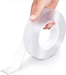 Photo 1 of 5mDENGLING Double Sided Adhesive Tape, Multi Purpose No Trace Transparent Double Sided Tape, Suitable for Fixed Carpet/Adhesive Objects/Nail-Free Craft Wall Hanging/Non-Slip Sheath/Home/Office.