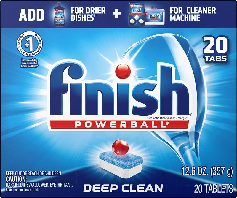 Photo 1 of 
Finish All in 1 Powerball Fresh, 20ct, Dishwasher Detergent Tablets