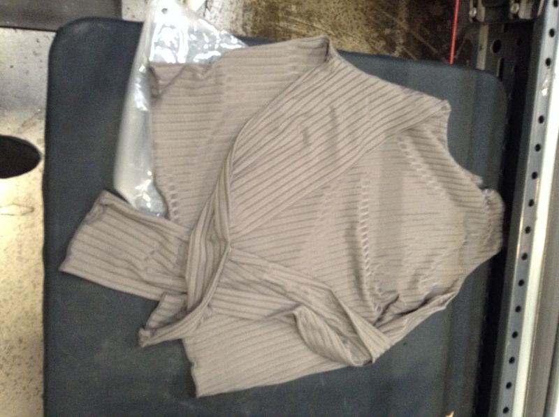 Photo 2 of YONG GO Basic Crop Top Half Turtleneck Sexy Slim Casual Long Sleeve Shirts for Women GREY XL