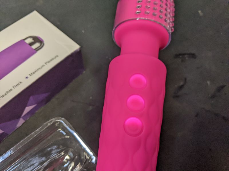 Photo 3 of Mini Personal Wand Massager with 8 Speeds and 20 Patterns - Pink