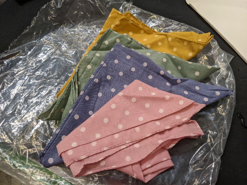 Photo 3 of 4PCS Dog Bandanas Fall Cute Soft Cotton Puppy Cat Scarfs Washable Daily Handkerchief 