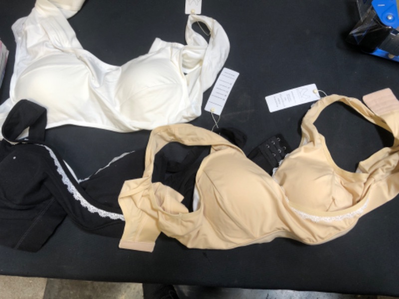 Photo 1 of DAISITY Womens Seamless Sleep Nursing Bra for Breastfeeding Clip Down Maternity Bras Pack of 3 SIZE XXL 
