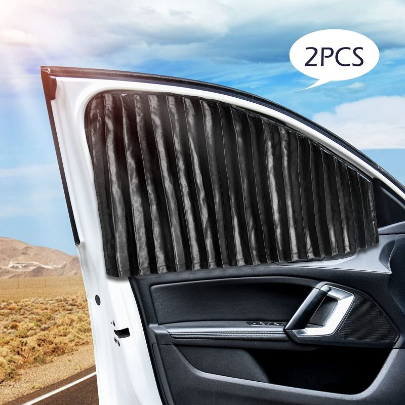 Photo 1 of ZATOOTO Car Side Window Sun Shades - Front Privacy Magneic Black 2 Pcs Automotive Covers - Sunshades Curtain Prevent Glare and UV Rays for Baby
