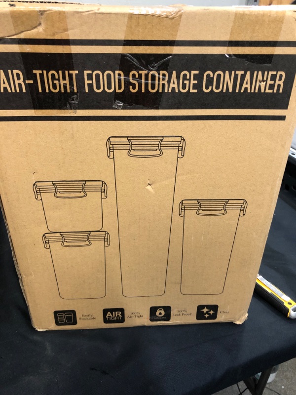 Photo 1 of Airtight Food Storage Containers Set with Lids (24 Pack) for Kitchen and Pantry Organization - BPA Free Kitchen Canisters for Cereal, Rice, Flour & Oats - Free Marker and 24 Labels
