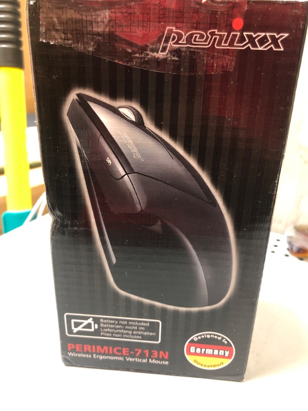 Photo 3 of Perixx PERIMICE-713 Wireless Ergonomic Vertical Mouse - 1000/1500/2000 DPI - Right Handed - Recommended with RSI User