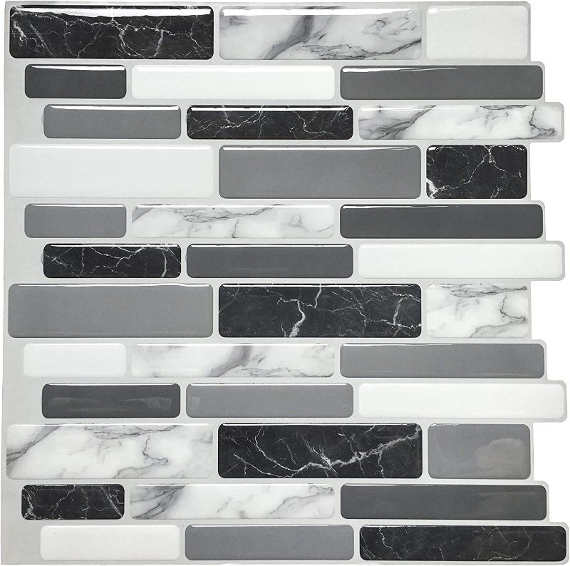 Photo 1 of Art3d Peel and Stick Wall Tile for Kitchen Backsplash, 12"x12", (10 Tiles)
