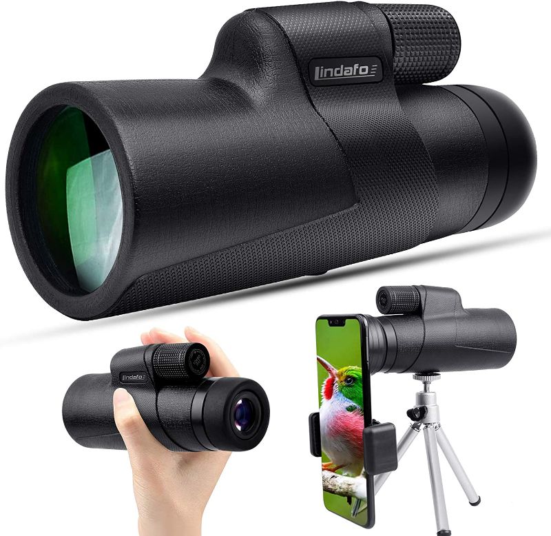 Photo 1 of 10x50 Monocular Telescope - High Power Monocular - Waterproof HD Scope for Bird Watching Wildlife Traveling Concert Sports Game with Phone Adapter&Tripod
