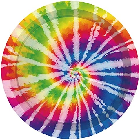 Photo 1 of 24pcs 9 inch Tie Dye Party Plates
