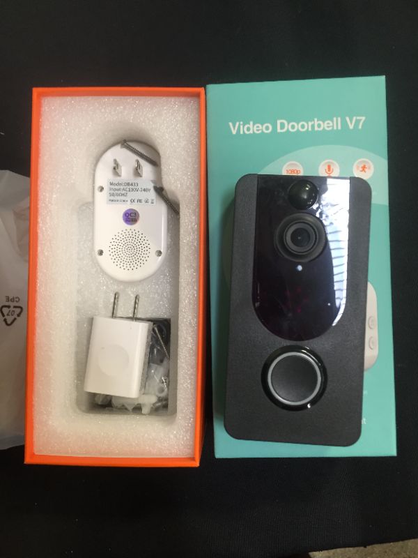 Photo 2 of Wireless Doorbell Camera 1080P with Chime, Video Doorbell Camera with PIR Motion Detection, Wi-Fi Smart Door Bell with Cloud Service, IP65 Waterproof, 2-Way Audio, Clear Night Vision
