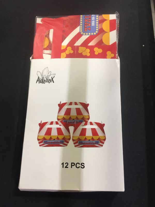 Photo 2 of Adorox Set of 12 Carnival Treat Boxes Circus Party Goody Treat Boxes Party Favor Birthday Gifts Goodies