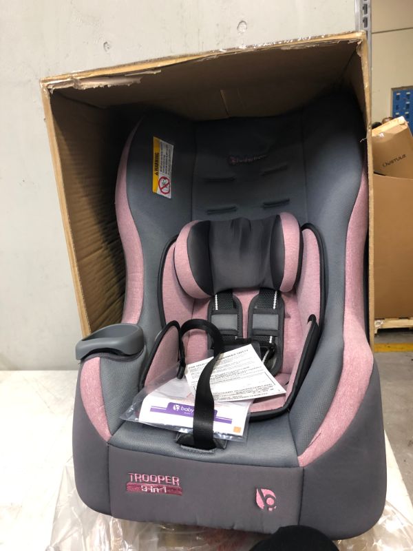 Photo 3 of Baby Trend Trooper 3-in-1 Convertible Car Seat, Cassis Pink
