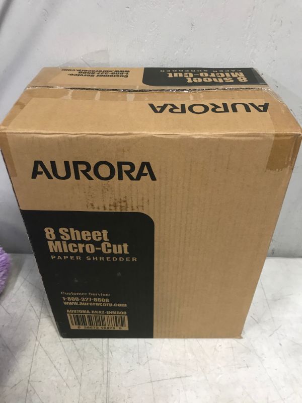 Photo 2 of Aurora High Security 8-Sheet Micro-Cut Paper Shredder- Factory Sealed 